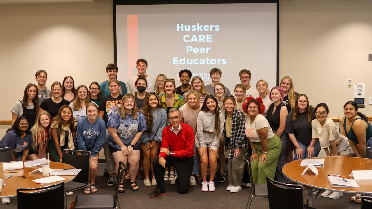 CARE students with Chancellor Green